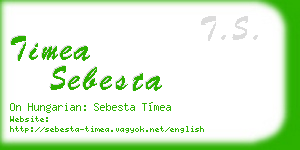timea sebesta business card