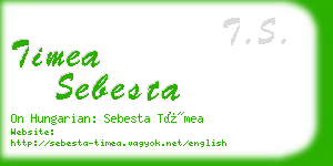 timea sebesta business card